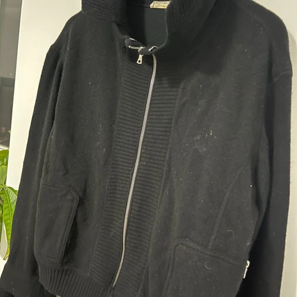 Valentino Black Knit Oversized Zip Sweater - Picture 5 of 9